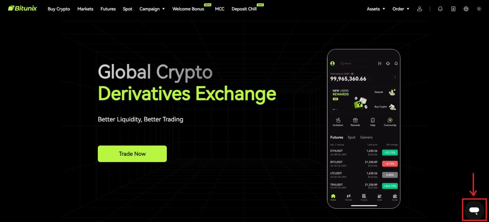 پشتیبانی صرافی Bitunix