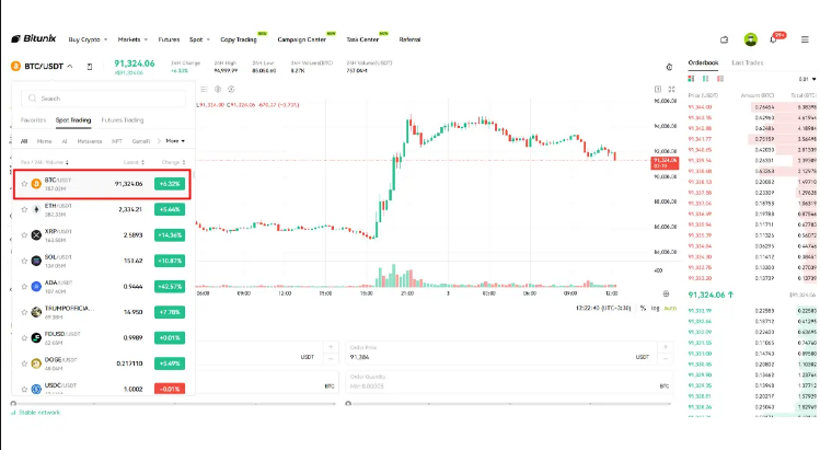 نحوه خرید و فروش بیت کوین صرافی بیت یونیکس Bitunix