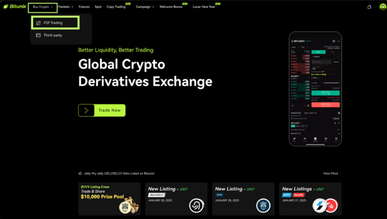 راهنمای کامل معاملات همتا به همتا (P2P) بیت یونیکس