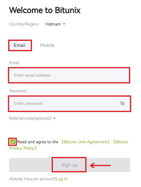 ثبت نام و ورود صرافی بیت یونیکس